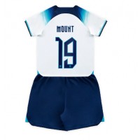 Billiga England Mason Mount #19 Barnkläder Hemma fotbollskläder till baby VM 2022 Kortärmad (+ Korta byxor)